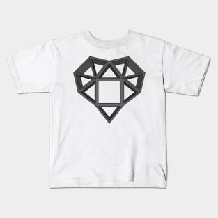 gmtrx Seni Lawal F134 polyhedron heart section Kids T-Shirt